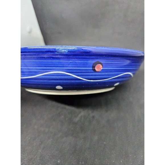 Tabletops Gallery Floral Dots Hand Painted Bowl - Picture 6 of 10